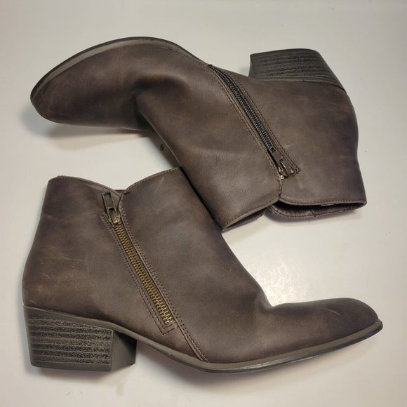 UNIONBAY Trista 3 Women's 1.5" Heeled Double Zip Booties Brown Size 9 - Picture 9 of 10